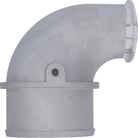 Kit adaptateur à coude moteur 4 pouces 3883977 à 90° pour turbocompresseurs Cummins HX35 HX40 6BTA HX55 (1/5)