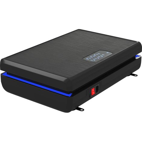 Plateforme vibrante à 120 niveaux d'intensité, 5 programmes prédéfinis, éclairage LED, bandes de résistance, surface antidérapante (1/5)