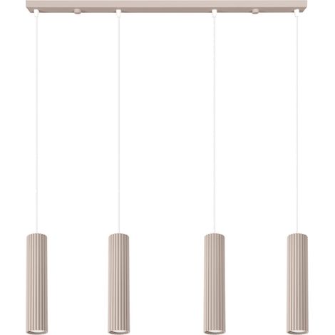 Pendelleuchten Karbon taupe 4xGU10 81cm Aluminium Sollux (1/5)
