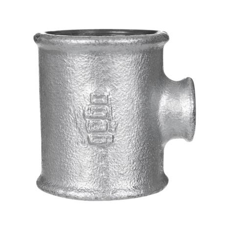 gebofittings Temperguss Gewindefittings 130-T-Stk. 2 1/2"x3/4"x2 1/2",red.,verz.