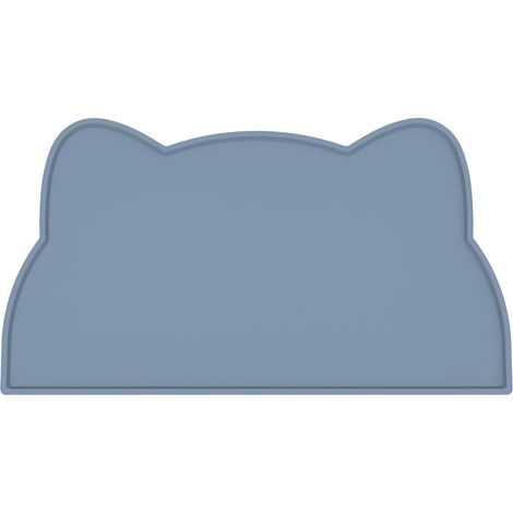 Tapis Gamelle Chat et Chien, Tapis Silicone Bol Antidérapant Tapis de Nourriture pour Animaux Imperméable (Bleu Pierre) (1/4)