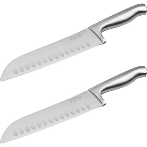 Ensemble de 2 Couteaux de cuisine Santoku lame de 18 cm Nirosta Star (1/5)