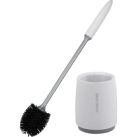Brosse Toilettes Silicone Avec Support à Séchage Rapide - Balayette WC à Manche Long Pour Salle de Bain (1/5)