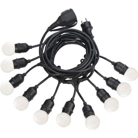 Catena Luminosa Fiesta Materie Plastiche Nero 10 Luci E27 (1/2)