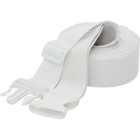 Sangle de fixation pour matelas, 10 mètres de long, boucle en plastique blanc de 5 cm, pour relier deux matelas, empêche leur déplacement, pour chambres d'hôtes et hôtels. (1/3)