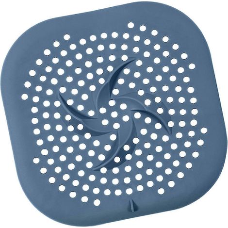 Cache-bonde à ventouses pour douche et lavabo, gris (1/5)