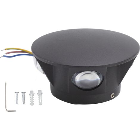 Runde, vierseitige LED-Wandleuchte, warmweißes Dekorationslicht, 4 W, ideal für Flur oder Schlafzimmer. (1/5)