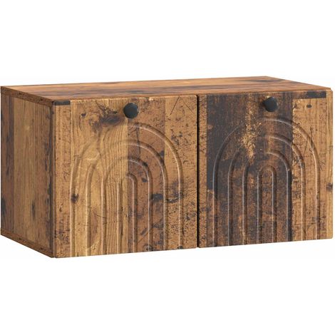 Wandmontierter TV-Schrank Altholz 59,5 x 31 x 30 cm vidaXL
