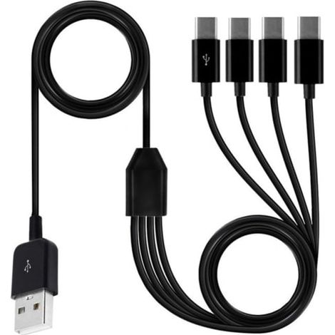 Répartiteur USB-C multifonctionnel 4 en 1 avec charge rapide et 4 ports mâles Type-C (1/5)