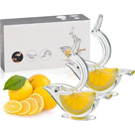 Extracteur de jus - Forme d'oiseau - Acrylique - Ensemble de 2 pièces - 0,3 litre - Gris (1/4)