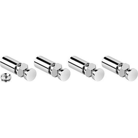 Fixation pour radiateur SDB type Jessika avec raccord milieu chromé (1/3)