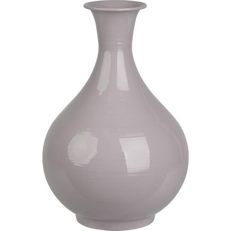 Kaemingk – Vase conique – Fer lasuré gris lilas, Ø 23 x H 35 cm, 1,6 kg
