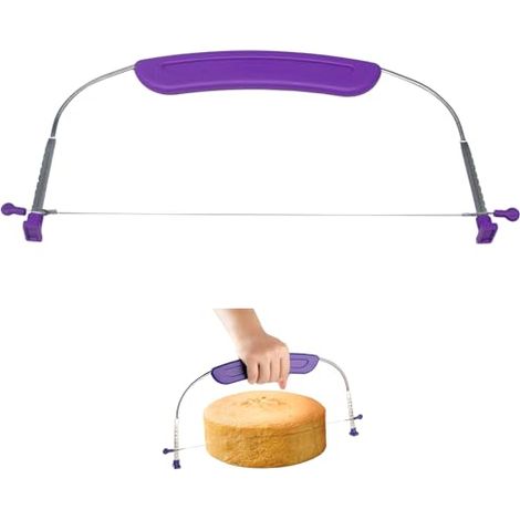 Professioneller Tortenschneider mit Nivellierungs- und Schneidefunktion, 25 cm verstellbarer Edelstahldraht zum Nivellieren und Schneiden von Torten (1/5)