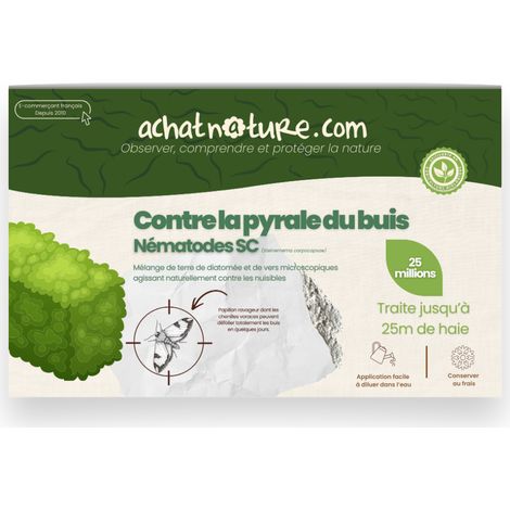 Nématodes SC contre pyrale du buis - 25 millions - 25 mètres de haie