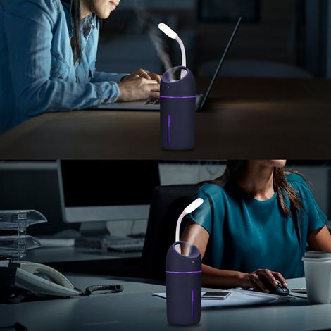 USB-Luftbefeuchter fürs Auto, Mini-Luftbefeuchter und Luftreiniger mit 7-farbigem LED-Nachtlicht (1/5)