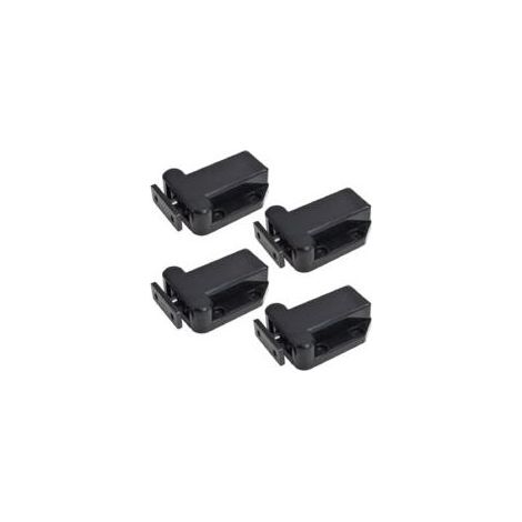 4 pièces Fermeture porte placard Loquets pour placards Fermoirs pour placards Armoire Catches verrou pour armoire de meuble (noir),6.854.31.7cm (1/5)