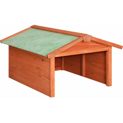 vidaXL Caseta de cortacésped robótico madera maciza abeto 72x87x50 cm (1/2)