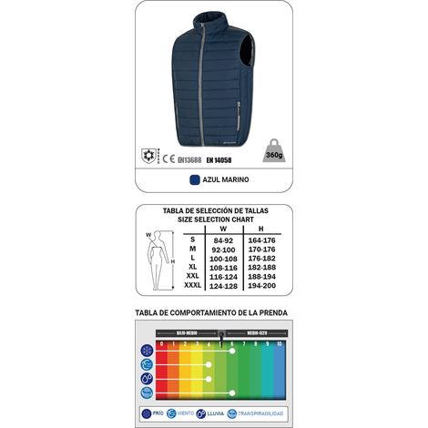 BRAND Gilet piumino “Loki” Labor Protection Taglia S realizzato in poliestere blu navy 288VTPS