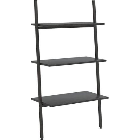 Maison Exclusive - Leiterregal mit 3 Böden Schwarz 64x34x116 cm (1/5)