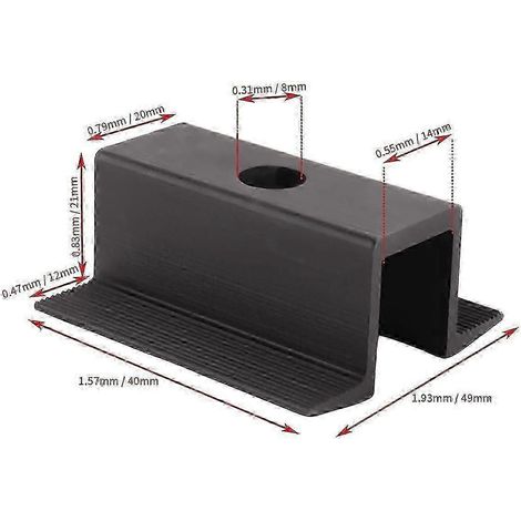 10 panneaux solaires photovoltaïques à fixation centrale, noirs, fixation compatible avec toutes les hauteurs de cadre, support de panneau solaire compatible avec les panneaux solaires (1/5)