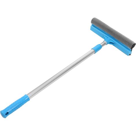Raclette De Nettoyage De Vitres Double Face Manche Télescopique 80 Cm en Plastique Antidérapant pour Fenêtres, Portes De Bain Et Miroirs De Salle De Bain (1/5)