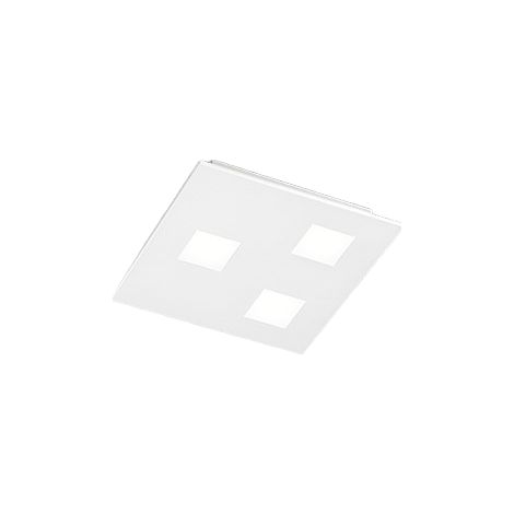 Plafonnier Carré En Métal Blanc, Design Moderne 3 Lumières Gx53, Éclairage D'Intérieur Élégant, Minimaliste Et Raffiné, 30X30 Cm - Par Perenz (1/3)