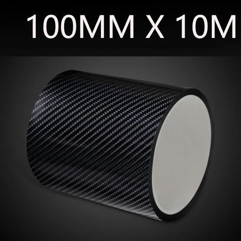(100 mm x 10 m) Autocollants de protection pour voiture en fibre de carbone 5D : protection contre les rayures,protection pour seuil de porte et pare-chocs (1/3)