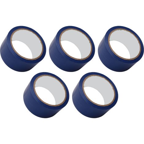 Cinq rouleaux de ruban de marquage au sol, de 5 cm de large, adaptés au traçage des lignes sur les terrains de compétition, les stades, les terrains de basketball, les terrains de volleyball, les cour (1/5)