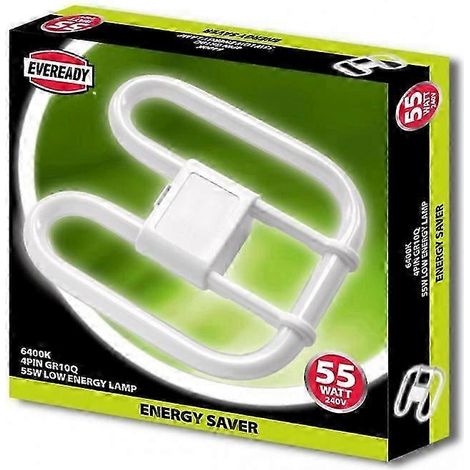 Lampe à économie d'énergie 55 W à 4 broches 2D : (1/2)