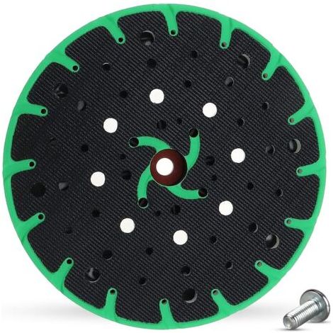FENOPLASTICAPlateau de ponçage 150 mm Compatible ponceuses excentriques Festool Aspiration efficace Pour surfaces planes et incurvées (1/5)