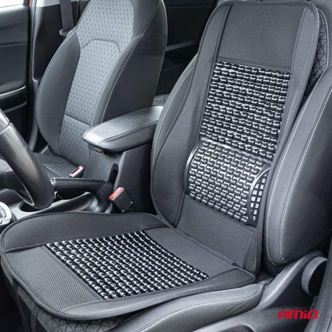 Tapis de siège perlé avec support dorsal pour voiture AMIO-03644 (1/5)