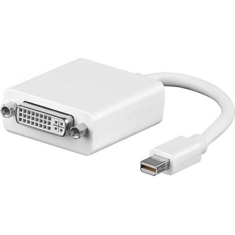 Microconnect Mini Displayport - DVI 15cm 0,15 m Bianco (Mini Displayport v1.2 DVI M-F - Mini DP v1.2 - DVI-I, Passive - Video resolution : 1920 x 1080p 60Hz, White, 15cm - Warranty: 300M)