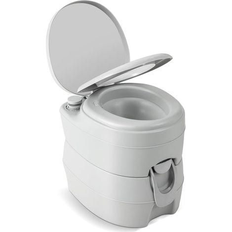 Goplus – Toilettes sèches portables 12L – Chasse d'eau à pompe – Capacité 150kg – Conception anti-fuites et odeurs – Nettoyage facile