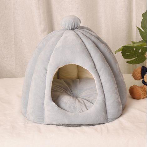 Lit chaud pour chat, lit pour chien avec capuche semi-fermée, tapis de chambre 3832CM (1/3)