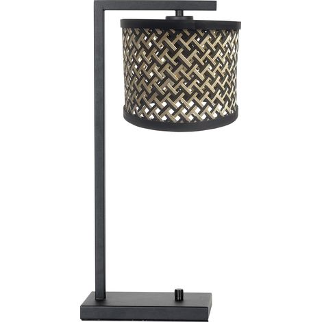 Steinhauer - lámpara de mesa - Stang - negro - bambú metal - (1/3)