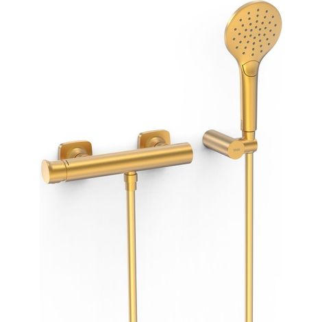 Mitigeur mural pour douche Loft Or Mat 24K - TRES 22216701OM