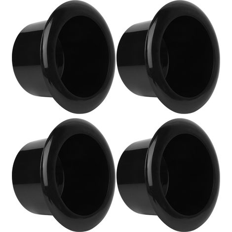 Lot de 4 porte-gobelets en plastique ABS noir brillant, accessoires de décoration intérieure pour voiture (1/5)