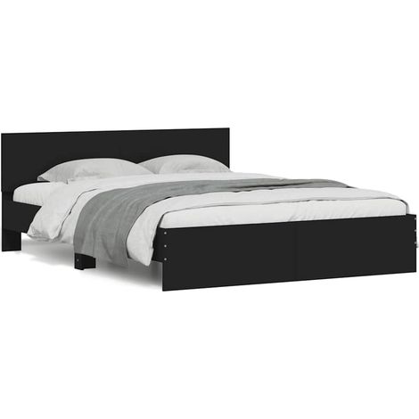 Maison Exclusive - Estructura de cama con cabecero negra 140x190 (1/5)