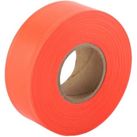 Ruban de signalisation haute visibilité pour camping, marquage en rouleau, ruban de signalisation, ruban de signalisation non adhésif pour jardin extérieur (orange)