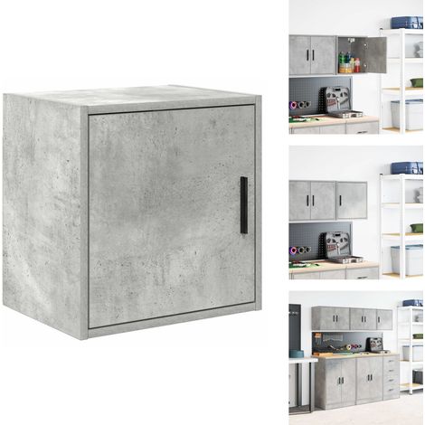 Garagen-Wandschrank Betongrau Holzwerkstoff - Garagen-Wandschrank - Garagen-Wandschränke - Schrank - Garagen-Lagerschrank (1/5)
