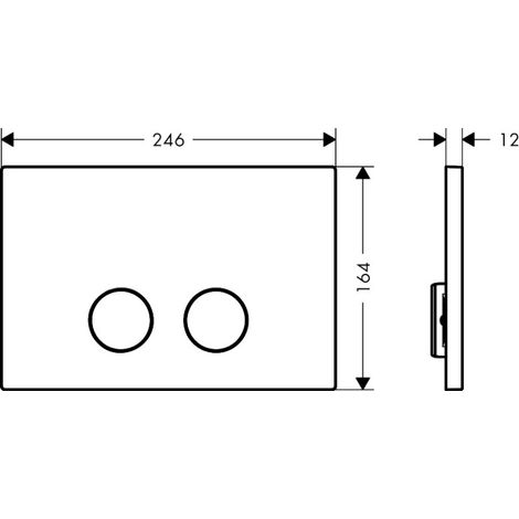 AXOR 42531000 Plaque de commande Axor FlushPlate