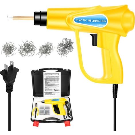 Kit de réparation soudure plastique 70W, pistolet à agrafes chaud pour pare-chocs auto, pince, 4 types d'agrafes plat/angle extérieur/I (1/5)