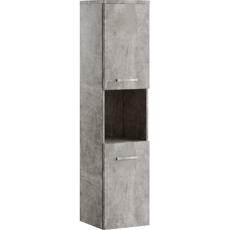 Colonne de salle de bain Montreal - Badplaats - 131 cm Beton Gris