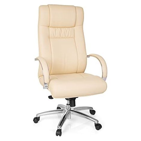 Fauteuil de direction XXL G 600 simili cuir beige / creme hjh OFFICE