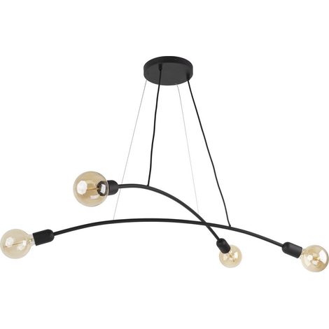 Tk-lighting Helix lampadario a sospensione nero 90 cm design moderno (1/5)