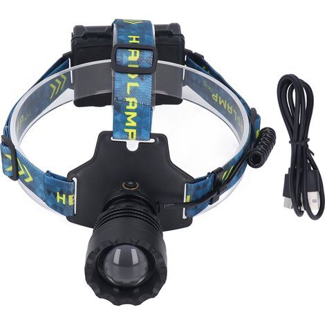 Rechargeable LED headlamp 3000LM 25W, high-power zoomable headlamp for outdoor emergencies (1/5)