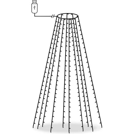 Guirlande lumineuse filet d'arbre de Noël，Décoration de Noël 250 LED 250 cm CFW81804 (1/5)