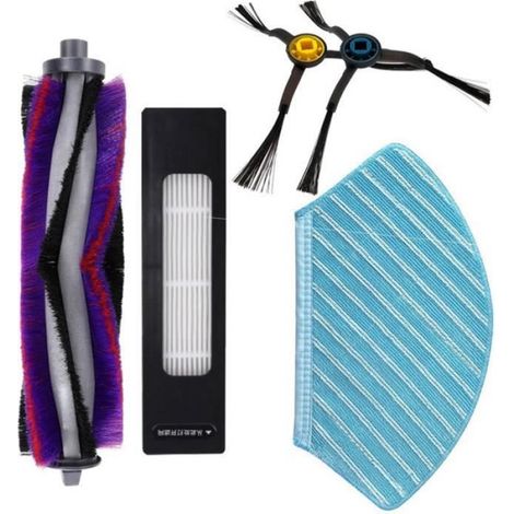 Brosse Latérale - Filtre HEPA - Chiffon Nettoyage - Pour Robot Aspirateur Midea M7 M7 Pro - Lot de 3 Pièces (1/4)