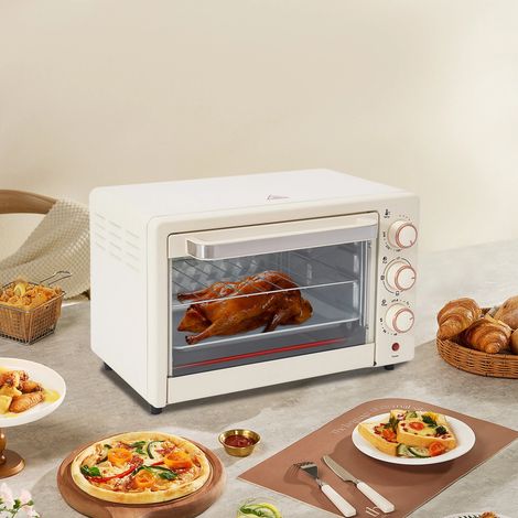 Elektroofen Minibackofen mit einstellbarer Temperatur und 60-Minuten-Timer, 120°C-250°C, 1000W, 22L, Pizzaofen, Für Familien, Partys, Grillabende, Snacks (1/5)