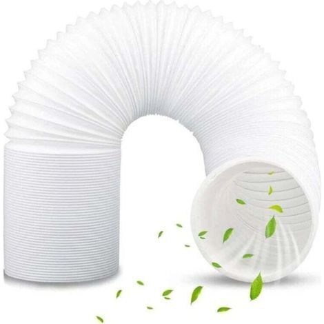 pair Accessoire de climatiseur mobile,Tuyau Climatiseur Mobile, Tuyau d'Évacuation Climatiseur Flexible PVC Tuyau Evacuation Climatiseur Mobile Tuyau d'échappement pour Climatisation mobile(150MMX1.5M (1/4)